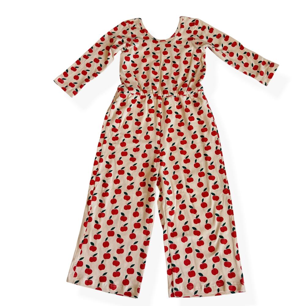 Alice + Ames Wide Leg Jumpsuit Apples Cotton Girls 5
